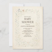 Invitation Rustic Wildflower Garden Boho Baby Shower (Devant)