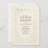Invitation Rustic Wildflower Garden Boho Couples Shower (Devant)