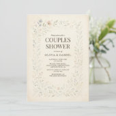 Invitation Rustic Wildflower Garden Boho Couples Shower (Debout devant)