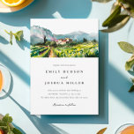 Invitation Rustic Winery Mariage paysage<br><div class="desc">Paysage de vignoble rustique</div>