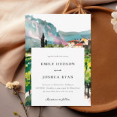 Invitation Rustic Winery Mariage paysage