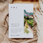 Invitation Rustic Winery Mariage paysage<br><div class="desc">Paysage de vignoble rustique</div>