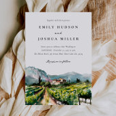 Invitation Rustic Winery Mariage paysage