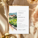 Invitation Rustic Winery Mariage paysage<br><div class="desc">Paysage de vignoble rustique</div>