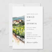 Invitation Rustic Winery Mariage paysage (Devant)