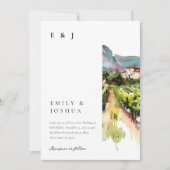 Invitation Rustic Winery Mariage paysage (Devant)