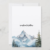 Invitation Rustic Winter Forest Mountain OutdoorsMariage (Dos)