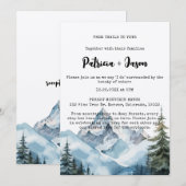 Invitation Rustic Winter Forest Mountain OutdoorsMariage (Devant / Derrière)