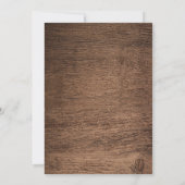 Invitation Rustic Winter Manger Boire et être marié Mariage (Dos)