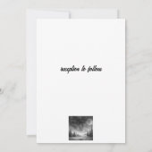 Invitation Rustic Winter Night Mountain Tree Mariage extérieu (Dos)