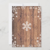 Invitation Rustic Winter ONE derland 1er Anniversaire (Dos)