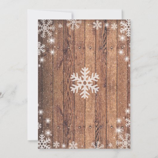 Invitation Rustic Winter ONE derland 1er Anniversaire (Dos)