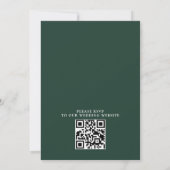 Invitation Rustic winter pine trees Budget QR Code Wedding (Dos)