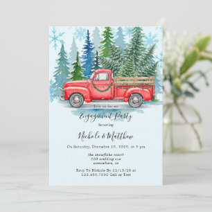 Invitation Rustic Winter Wedding Truck Engagement Party