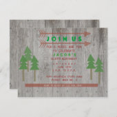 Invitation Rustic Wood (Devant / Derrière)