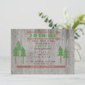 Invitation Rustic Wood (Debout devant)