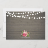 Invitation Rustic Wood 40th Mariage photo Anniversaire (Dos)