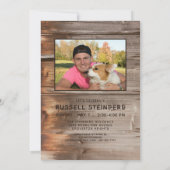 Invitation Rustic Wood 5 Photo Graduation Party (Dos)