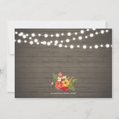 Invitation Rustic Wood 60e fête d'anniversaire surprise (Dos)