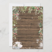 Invitation Rustic Wood Baby est en train de brasser Noël Tea  (Dos)