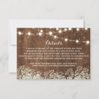 Rustic Wood Baby's Breath String Lights Détails