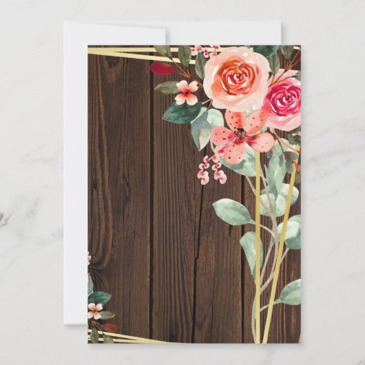 Invitation Rustic Wood Background wedding (Dos)