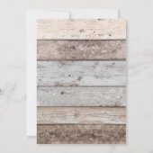 Invitation Rustic Wood Beach Palm Tree Mariage Inviter (Dos)