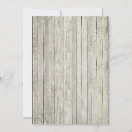 Invitation Rustic Wood Beach String Fête des mariées (Dos)