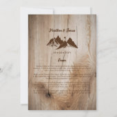 Invitation Rustic Wood Brown Mountains Landscape Wedding Wows (Dos)