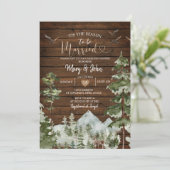 Invitation Rustic Wood C'est la saison pour être marié Mariag (Debout devant)