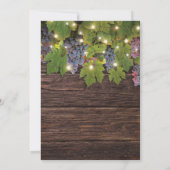 Invitation Rustic Wood Country Winery Twinkle Mariage (Dos)