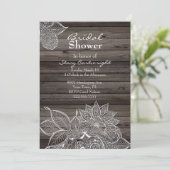 Invitation Rustic Wood et Mandala Bridal Show (Debout devant)