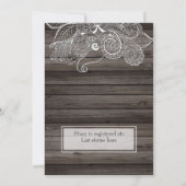 Invitation Rustic Wood et Mandala Bridal Show (Dos)