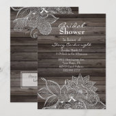 Invitation Rustic Wood et Mandala Bridal Show (Devant / Derrière)