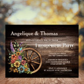 Invitation Rustic Wood Floral