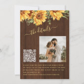 Invitation Rustic wood floral sunflower garden barn wedding (Dos)