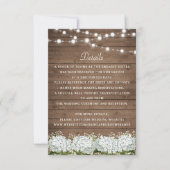Invitation Rustic Wood Hydrangea Mariage de respiration pour  (Devant)