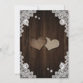 Invitation Rustic Wood Lace Purple and Blue Floral Wedding (Dos)