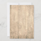 Invitation Rustic Wood Let's Celebrate Réception de Mariage u (Dos)