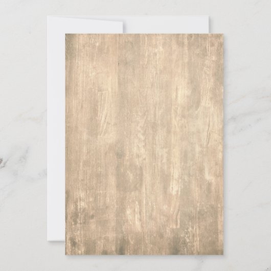 Invitation Rustic Wood Let's Celebrate Réception de Mariage u (Dos)