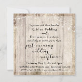 Invitation Rustic Wood Lights Post Ceremony Réception de mari (Devant)