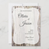 Invitation Rustic Wood Look (Devant)