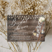 Invitation Rustic Wood Love Échelle Vin Baril Fête des mariée