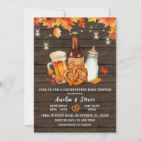 Rustic Wood Octoberfest Bière & Baby shower boutei
