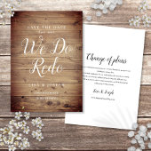 Invitation Rustic Wood Pays Nous Réagissons Redo Reporté