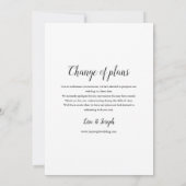 Invitation Rustic Wood Pays Nous Réagissons Redo Reporté (Dos)