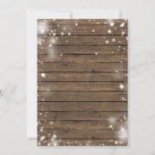 Invitation Rustic Wood Père Noël bébé Joyeux Baby shower de N (Dos)