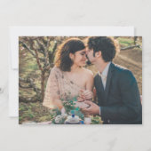 Invitation Rustic Wood Photo Save the Date Mariage de automne (Dos)