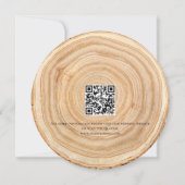 Invitation Rustic Wood QR Code Wedding (Dos)