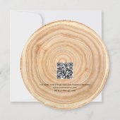 Invitation Rustic Wood QR Code Wedding Save the Date (Dos)